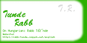 tunde rabb business card